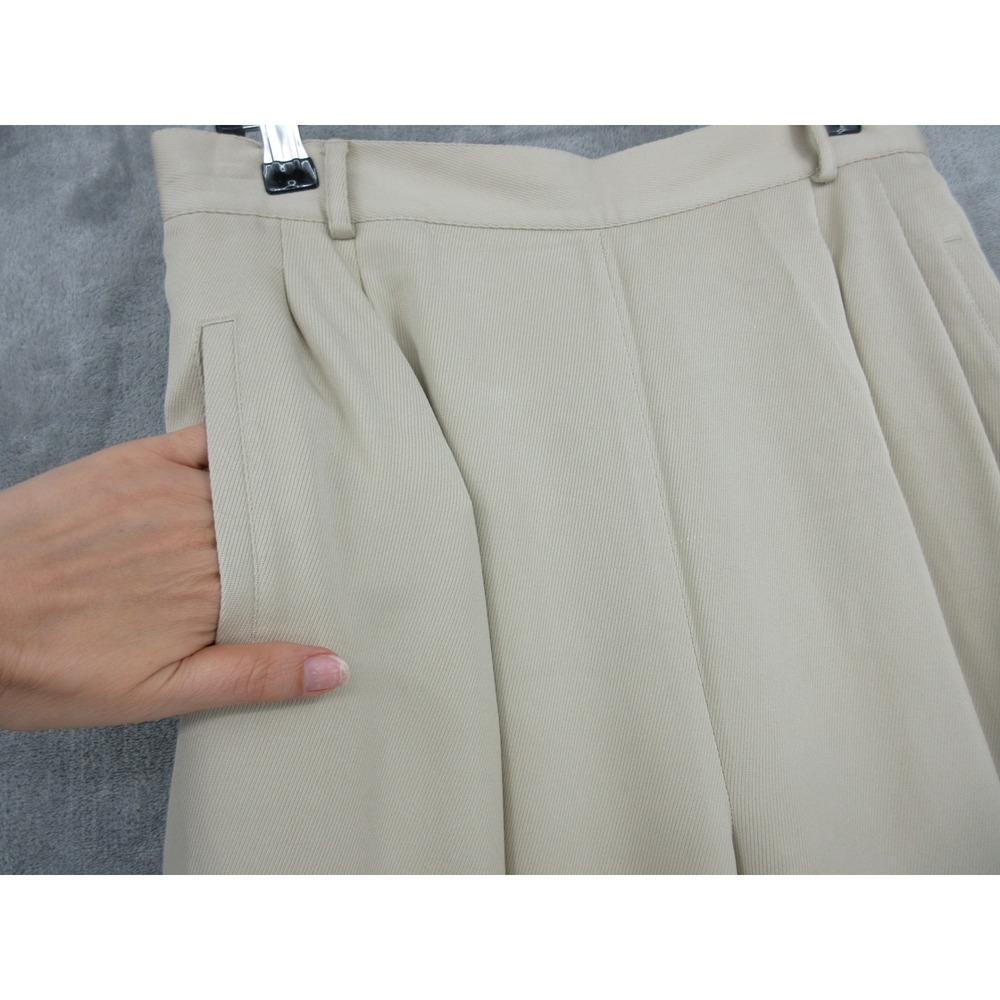 Vintage Ann Taylor Pants Womens Size 10 Silk Pleated Wide Leg Trousers Pockets - Picture 5 of 13